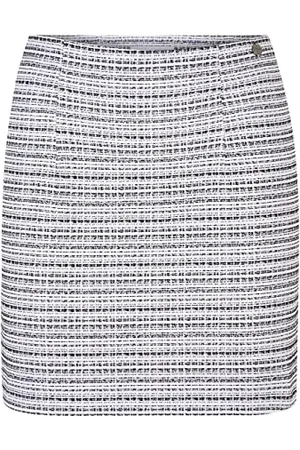 Tamaris Damen Struckturierter Mini Rock ARVADA Weiß 44