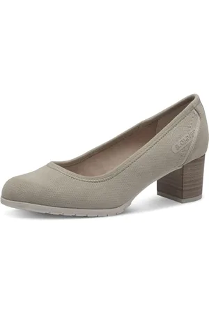 QS by s.Oliver Damen Pumps mit Blockabsatz Elegant, Beige , 39 EU