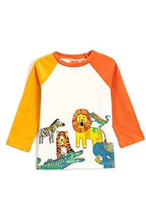 Koton Baby Boy Color Contrast Long Sleeve T-Shirt Printed Crew Neck