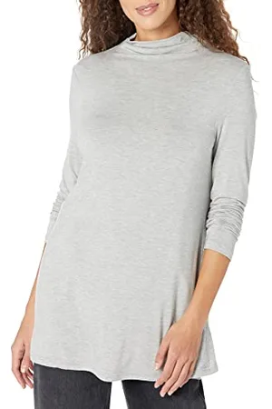 Amazon Damen Langärmelige Jersey-Tunika Stehkragen (Früher Daily Ritual), , XS