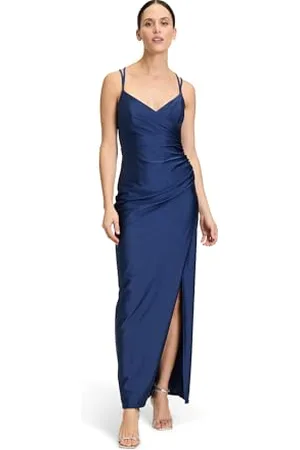 Vera Mont Damen Abiballkleid figurbetont Festival Blue,38