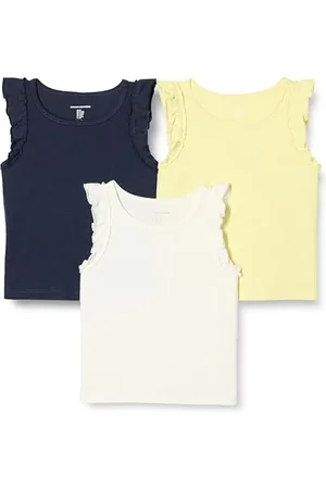 Amazon Mädchen Tanktops mit Rüschen, 3er-Pack, , 3 Jahre