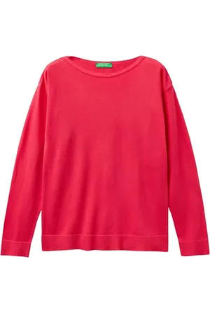 Benetton Damen Trikot Sc Boot M/L 103cd102l Pullover, Rot Magenta 34l, M