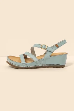 El Naturalista Damen N5855 PICUAL Durchgängies Plateau Sandalen mit Keilabsatz, Blue, 37 EU