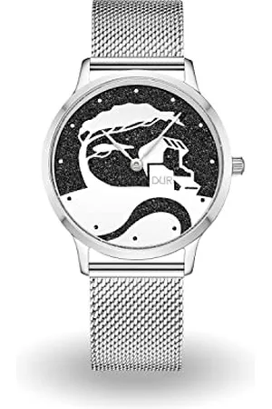 DUR Uhr 36er Küste Lavasand, Mesh Band Edelstahl