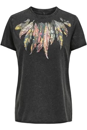 ONLY Damen Onllucy Life Reg S/S Top JRS Noos, Black, Large