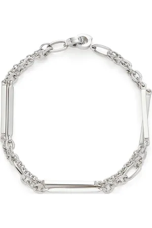 Leonardo Armband Grace • Arm-Kette aus silberfarbenem Edelstahl • zweireihige Optik • 19 cm Länge • Schmuck Geschenk für Frauen • 024933