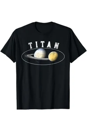 Titan Mond Saturn Planet Sonnensystem Astronomie T-Shirt