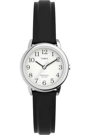 Timex Easy Reader Damen-Armbanduhr, 25 mm, schwarzes Lederarmband, T20441