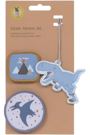 LÄSSIG Anhänger und Patches Set (3 Stk.) mit Druckknopf/School Patches Set