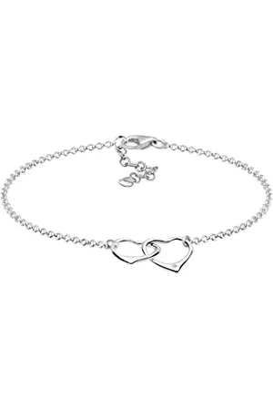 DIAMORE Armband Damen Herz Motiv Filigran mit Diamant (0.02 ct.) aus 925 Sterling