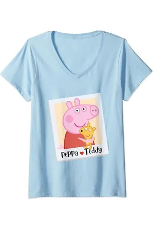 Peppa Pig & Teddy T-Shirt mit V-Ausschnitt