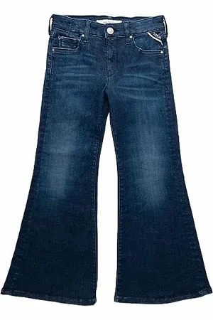 Replay Mädchen Jeans Avry Bootcut-Fit, (Blau), 8 Jahre