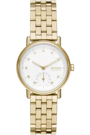 Skagen Kuppel Uhr für Damen, Quarzwerk mit Edelstahl- oder Lederarmband, , 32MM