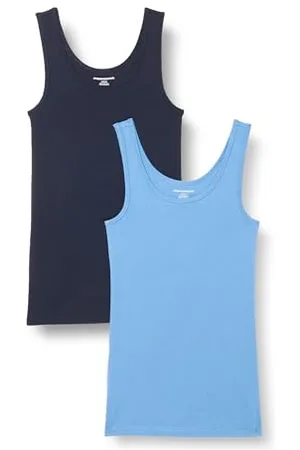 Amazon Damen Tanktop schlanke Passform, 2er-Pack, , L