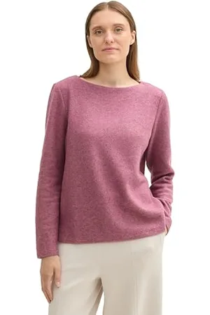 TOM TAILOR Damen RIPP Sweatshirt mit Knöpfen, , L