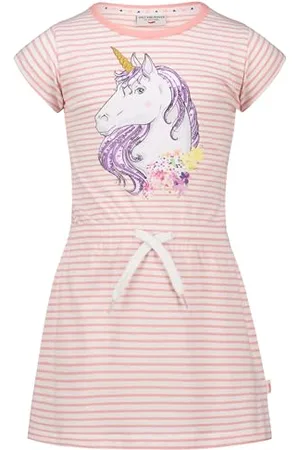 Salt & Pepper BY KIDS PARK gestreiftes Mädchen Kleid mit Einhorn Print und Pailletten