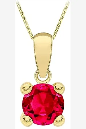 Amazon Halskette mit Anhänger aus 9-karätigem Gold, Geburtsstein für Juli (ehemals Amazon Collection)