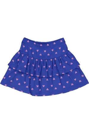 Green Cotton Mädchen Heart Skirt, Star Blue/Pink Haze, 110 EU