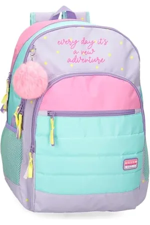 MOVOM New Adventure Schulrucksack, Mehrfarbig, 33 x 44 x 17 cm, Polyester, 25,81 l, , Talla única, Schulrucksack