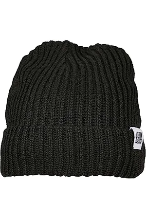 Urban classics Unisex TB3863-Recycled Yarn Fisherman Beanie-Mütze, Black, one Size