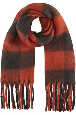 TOM TAILOR Damen 1038075 Cosy Schal mit Karomuster, 34084-black Brown Check, OneSize