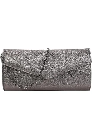 Buffalo Damen Secco Glitter Dark Grey Clutch