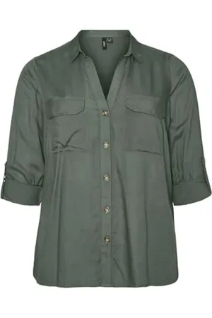 VERO MODA Damen VMBUMPY L/S Shirt New Curve GA NOOS Langarmshirt, , 54