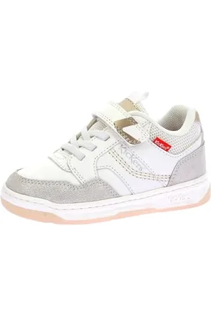 Kickers Jungen Unisex Kinder Kickarting Sneaker, Weiß, Silber, Gold, 29 EU