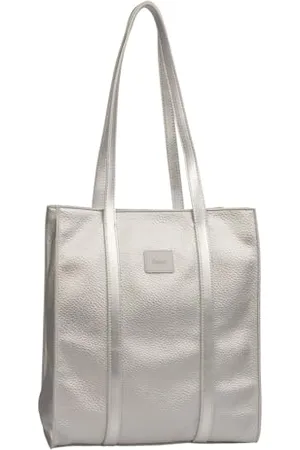 Gabor Bags Elfie Damen Shopper Umhängetasche Reißverschluss Mittelgroß Silber