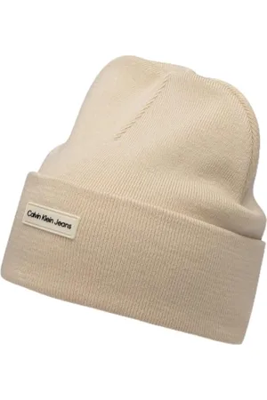 Calvin Klein Jeans Damen Strickmütze Beanie mit Patch, Rosa (Whisper Pink), Einheitsgröße
