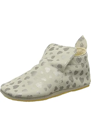 Naturino Baby Mädchen PLUMARD Hausschuh, White-Silver, 19 EU
