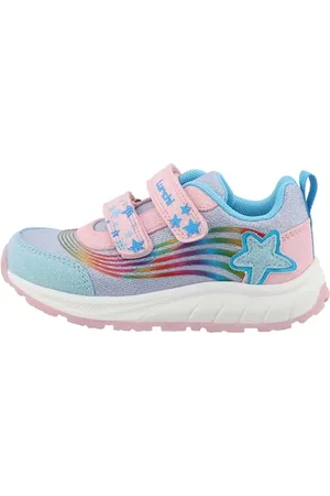 Lurchi 95L0083001 Sneaker, LtBlue-Rose Glitter, 29 EU Weit