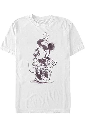 Disney Unisex Mickey Classic Sketchy Minnie Organic Short Sleeve T-shirt, , M