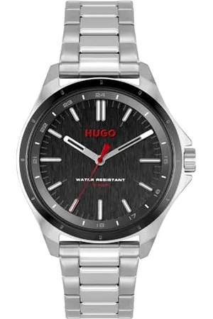 HUGO BOSS Analog Quarzuhr für Herren Kollektion #Complete mit Silbernes Edelstahlarmband - 1530323