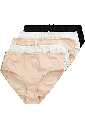 Ulla Popken Damen Slips, 5er-pack Taillenslip, , 42-44 EU
