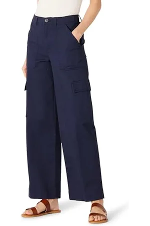 Amazon Damen Hochgeschnittene Cargo-Hose in Khaki mit Normaler Passform und Voller Länge, , 46