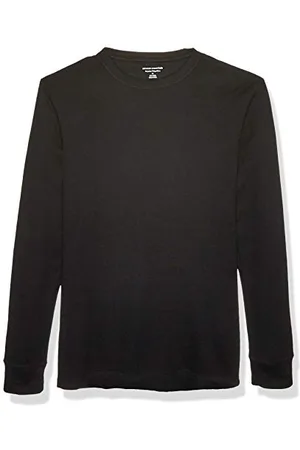 Amazon Herren Langärmeliges Waffel-Shirt, Normale Passform, , S