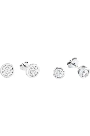 QS by s.Oliver Ohrstecker 925 Sterling Silber Damen Ohrschmuck & Ohrstecker 925 Sterling Silber Damen Ohrschmuck, mit Zirkonia synth., 0,6 cm, Silber, Kommt in Schmuck Geschenk Box, 9079094