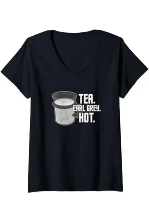 Star Trek Earl Gray T-Shirt mit V-Ausschnitt
