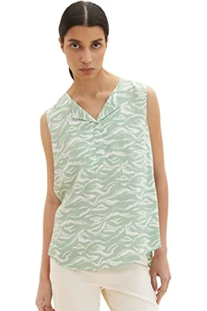 TOM TAILOR Damen 1035254 Bluse mit Muster, , 36