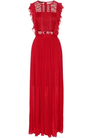 Apart APART Abendkleid Kleid aus semitransparentem Georgette und transparenter Netzware, , 38
