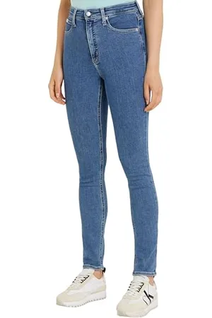 Calvin Klein Jeans Damen Jeans High Rise Skinny Fit, Blau (Denim Medium), 24W/30L