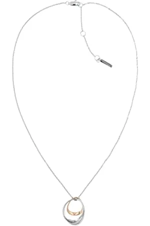 Calvin Klein Halskette für Damen Kollektion WARPED RINGS aus Edelstahl mit einem Charm - 35000008