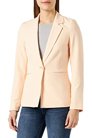 Ichi IHLEXI BL Damen Blazer Kurzblazer Jacke Ein-Knopf-Blazer mit Stretch und Reverskragen, Größe:42, Farbe: