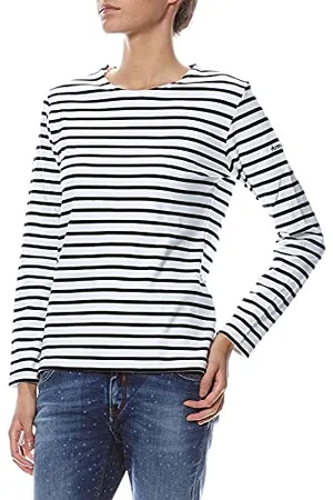 Armor.lux Damen T-Shirt Gestreift, , 36 (Herstellergröße: 0)
