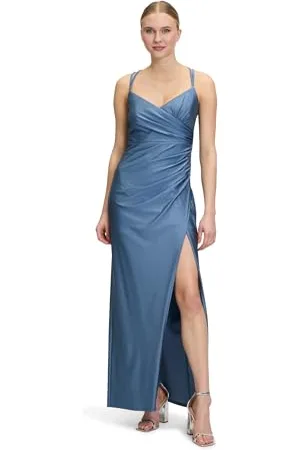 Vera Mont Damen Abiballkleid figurbetont Hushed Blue,38