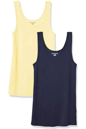 Amazon Damen Tanktop schlanke Passform, 2er-Pack, , L