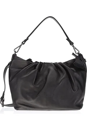 Think! Damen Schultertasche Echtleder 0 SCHWARZ, 1