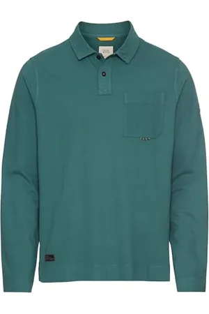 Camel Active Herren Langarm Poloshirt aus Reiner Baumwolle menswear-3XL